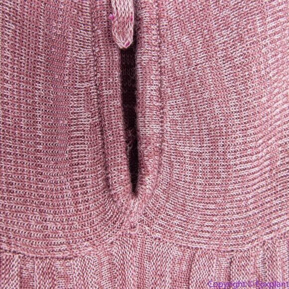 NEW Free People Pink Long Sleeve Knit Flare Pleated Lady Luck Jumpsuit, size S - Picture 5 of 16